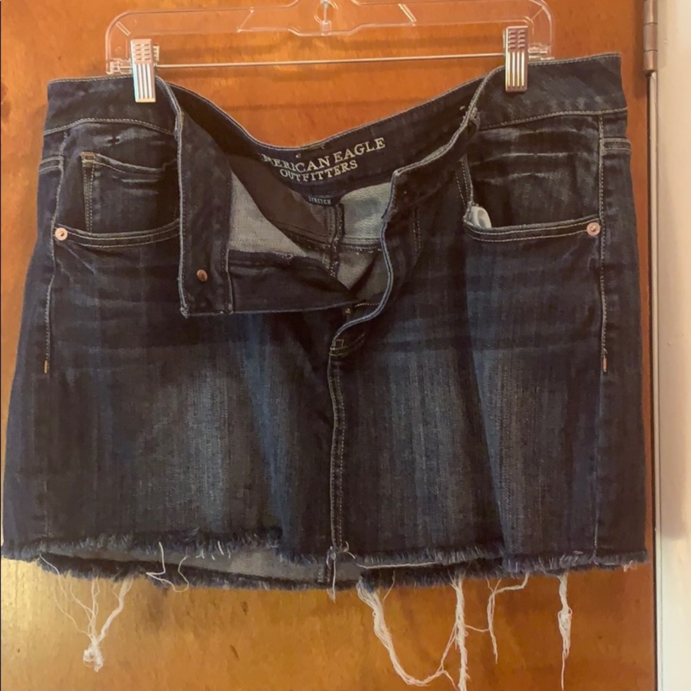 Denim mini skirt